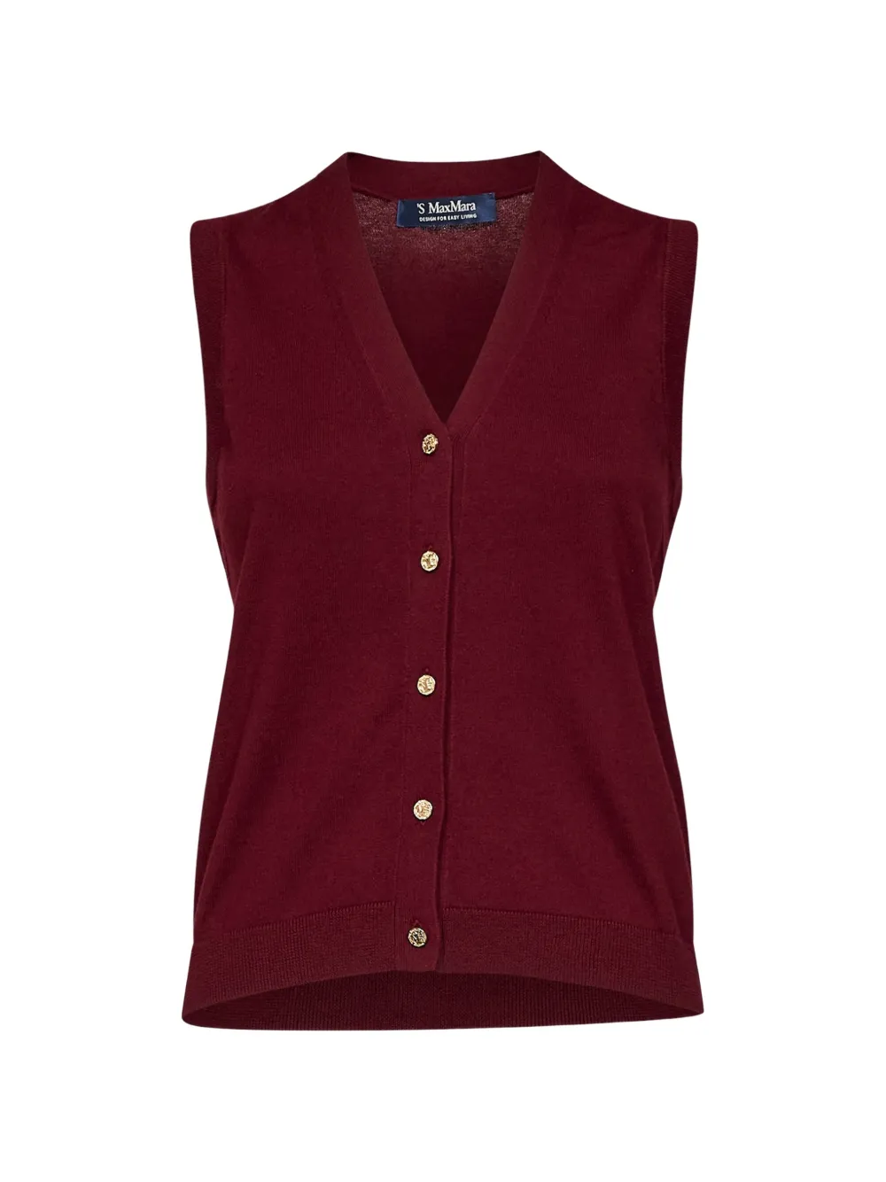 'S Max Mara jewel-button V-neck sweater - Rot