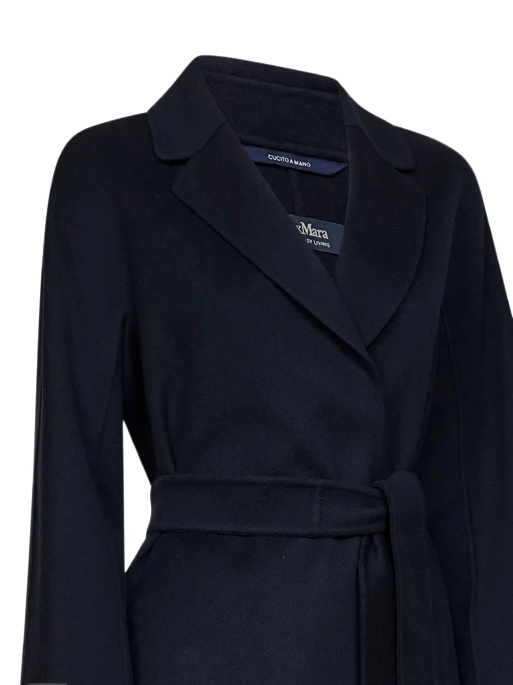 'S Max Mara Wollen jas met ceintuur Blauw