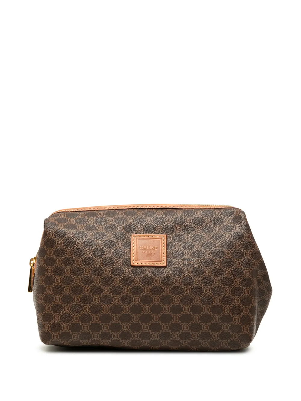 Celine Pre-Owned 20th Century Macadam Coated Canvas pouch - Braun