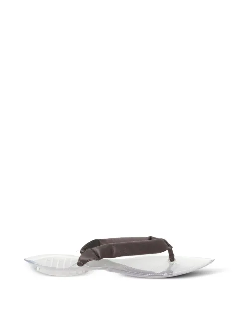 Alaïa Invisible thong sandals in satin