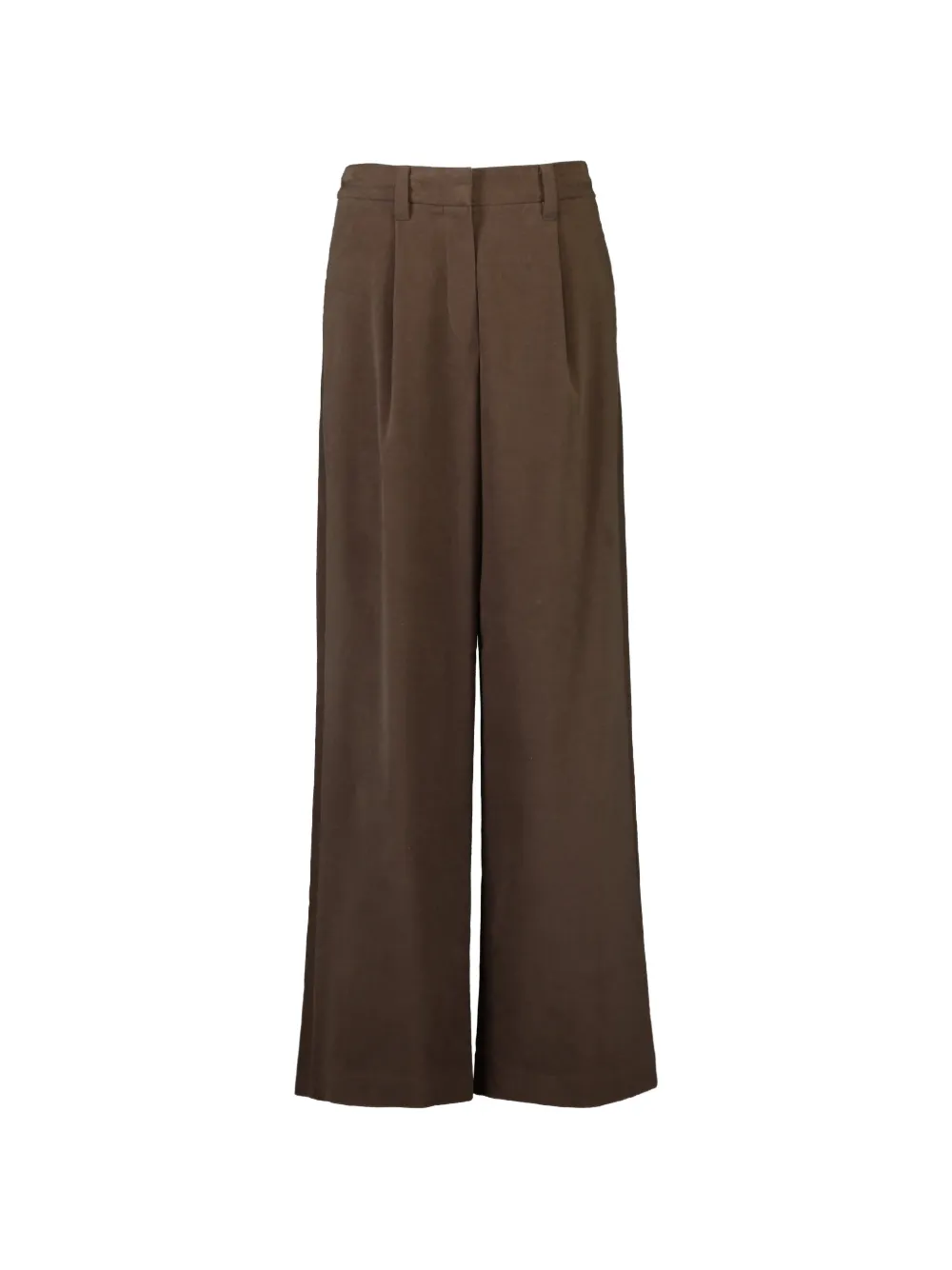 Brunello Cucinelli moleskin pleated trousers - Brown