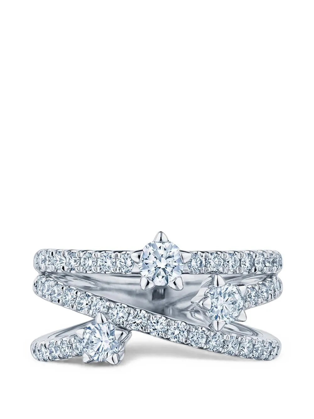 KWIAT Starry Night crossover diamond ring - Silber