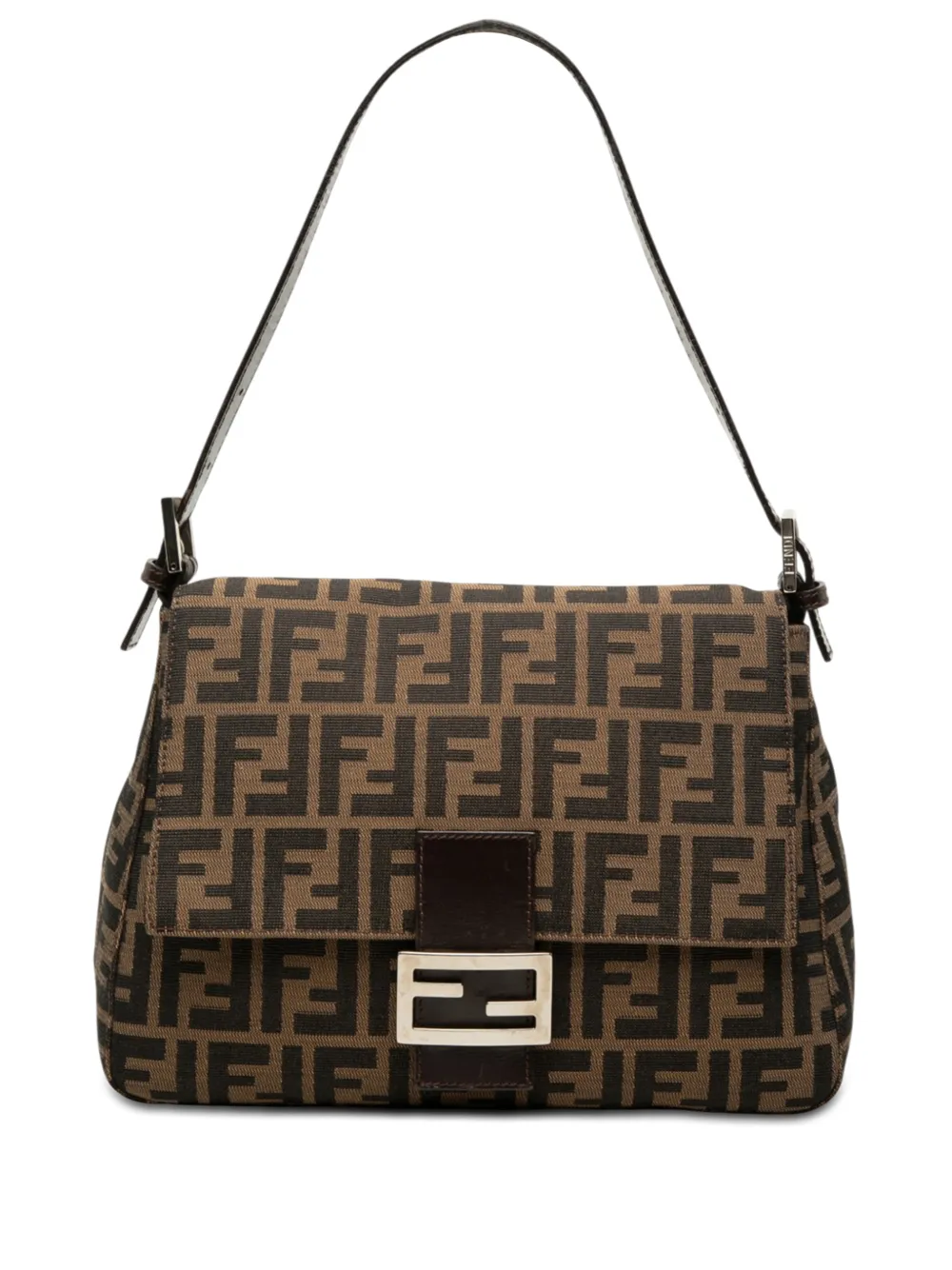 Fendi Pre-Owned 20th Century Zucca Canvas Mamma Forever shoulder bag - Braun