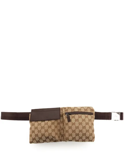 Gucci Pre-Owned 2000-2015 GG Canvas Double Pocket belt bag