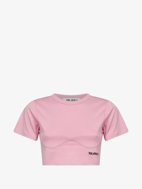 The Attico logo-embroidered T-shirt