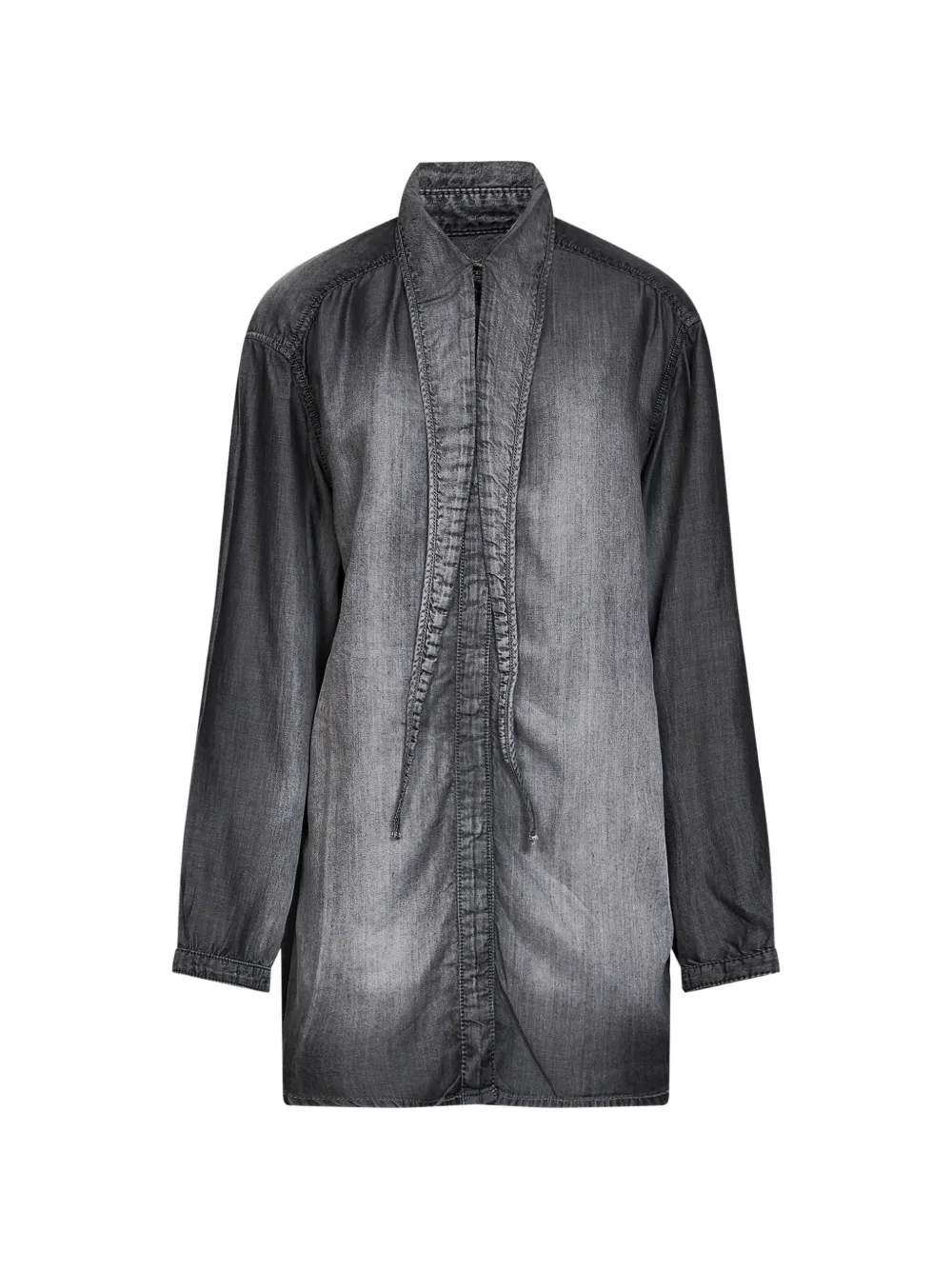 Diesel scarf-collar dégradé shirt - Grau