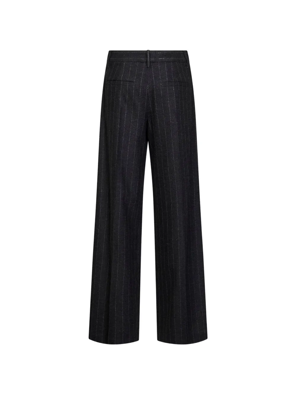 Brunello Cucinelli Stripe-pattern Tailored Trousers In Black