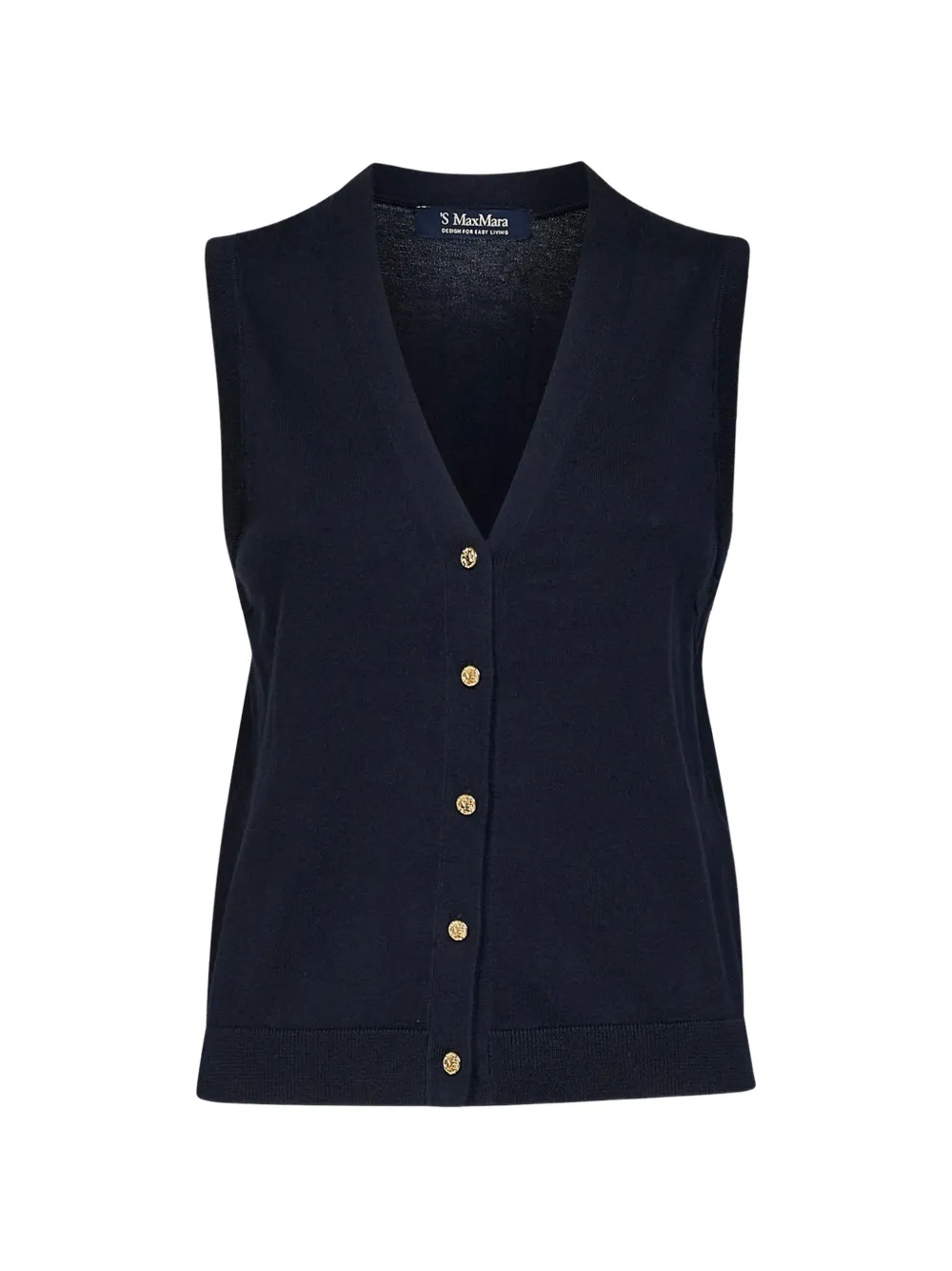 'S Max Mara jewel-button V-neck sweater - Blau