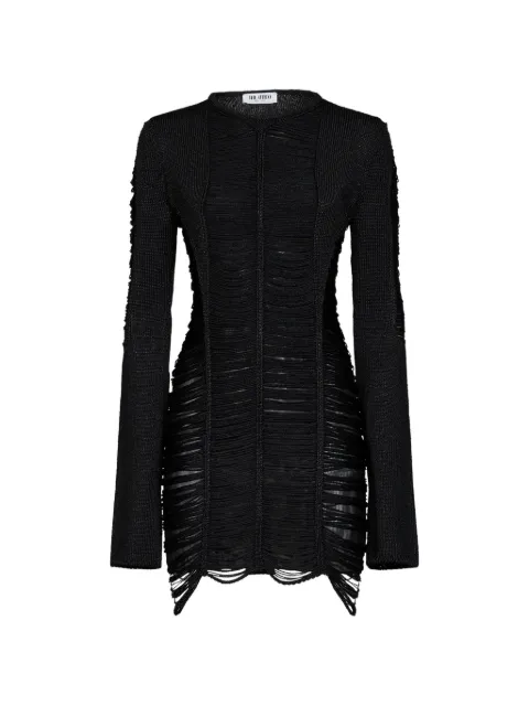 The Attico fringe-detail mini dress
