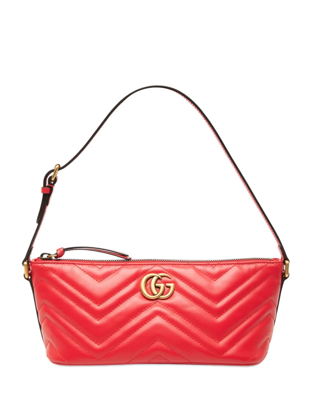 Gucci Pre-Owned Borsa a spalla GG Marmont in pelle di vitello matelassé 2016-2026 - Rosso