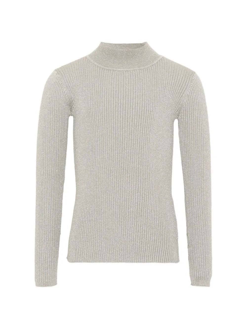 Molo Ginevra ribbed-knit metallic-effect jumper - Argento