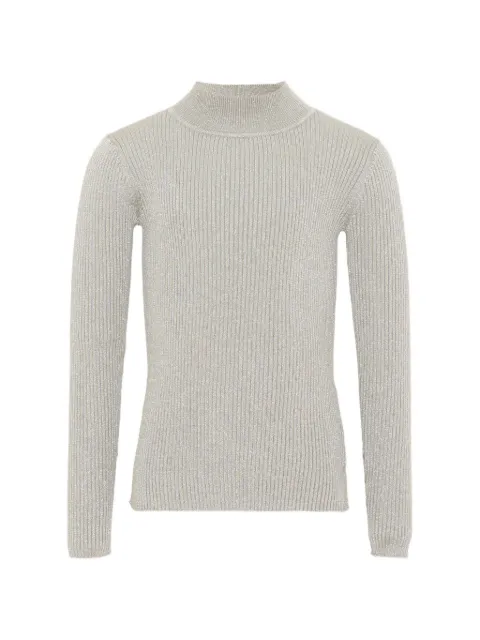 Molo Ginevra ribbed-knit metallic-effect jumper