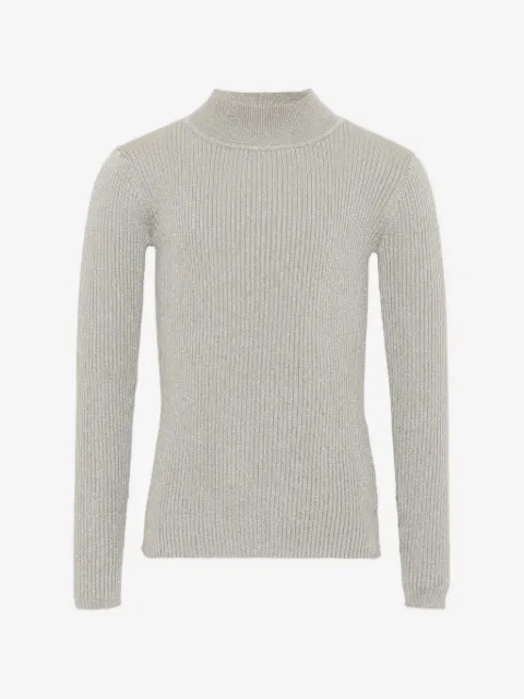 Molo Ginevra ribbed-knit metallic-effect jumper