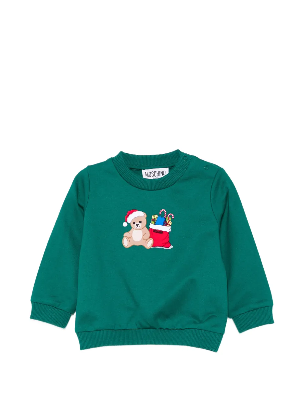 Moschino Kids Teddy Bear sweater - Verde