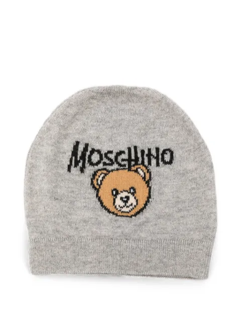 Moschino Kids bonnet à logo intarsia