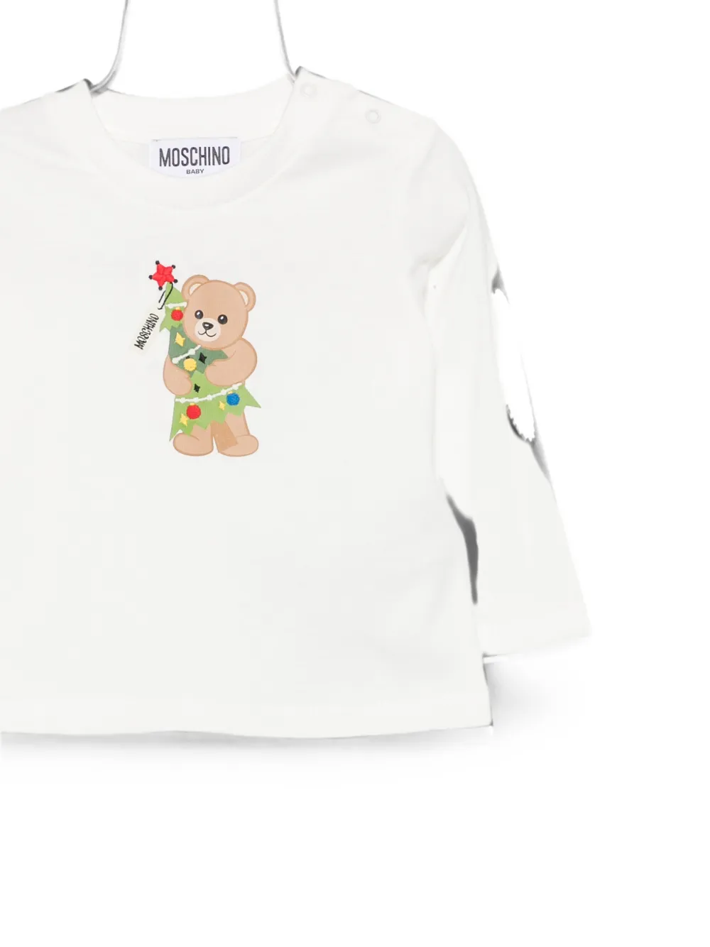 Moschino Kids T-shirt met teddybeerprint Wit