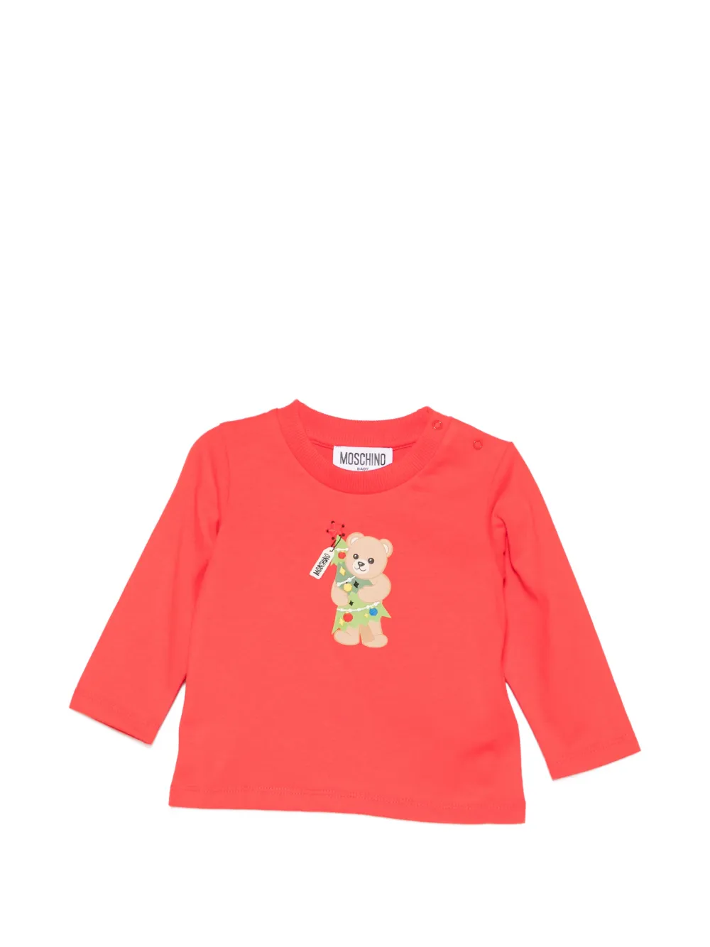 Moschino Kids Teddy Bear-print T-shirt - Rosso