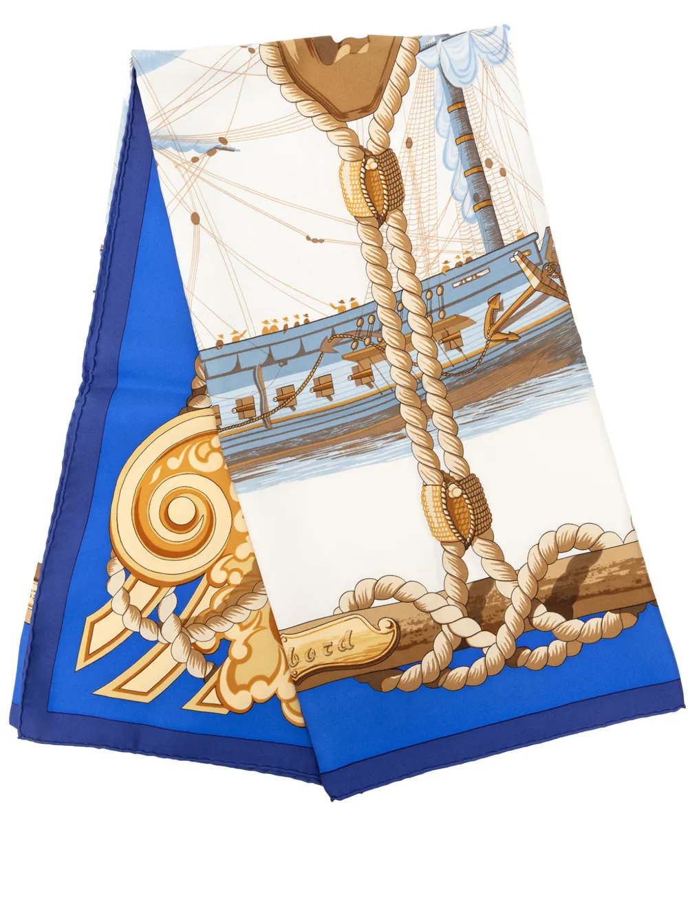 Hermès Pre-Owned 20th Century Tribord Silk Scarf 90 scarves - Blau