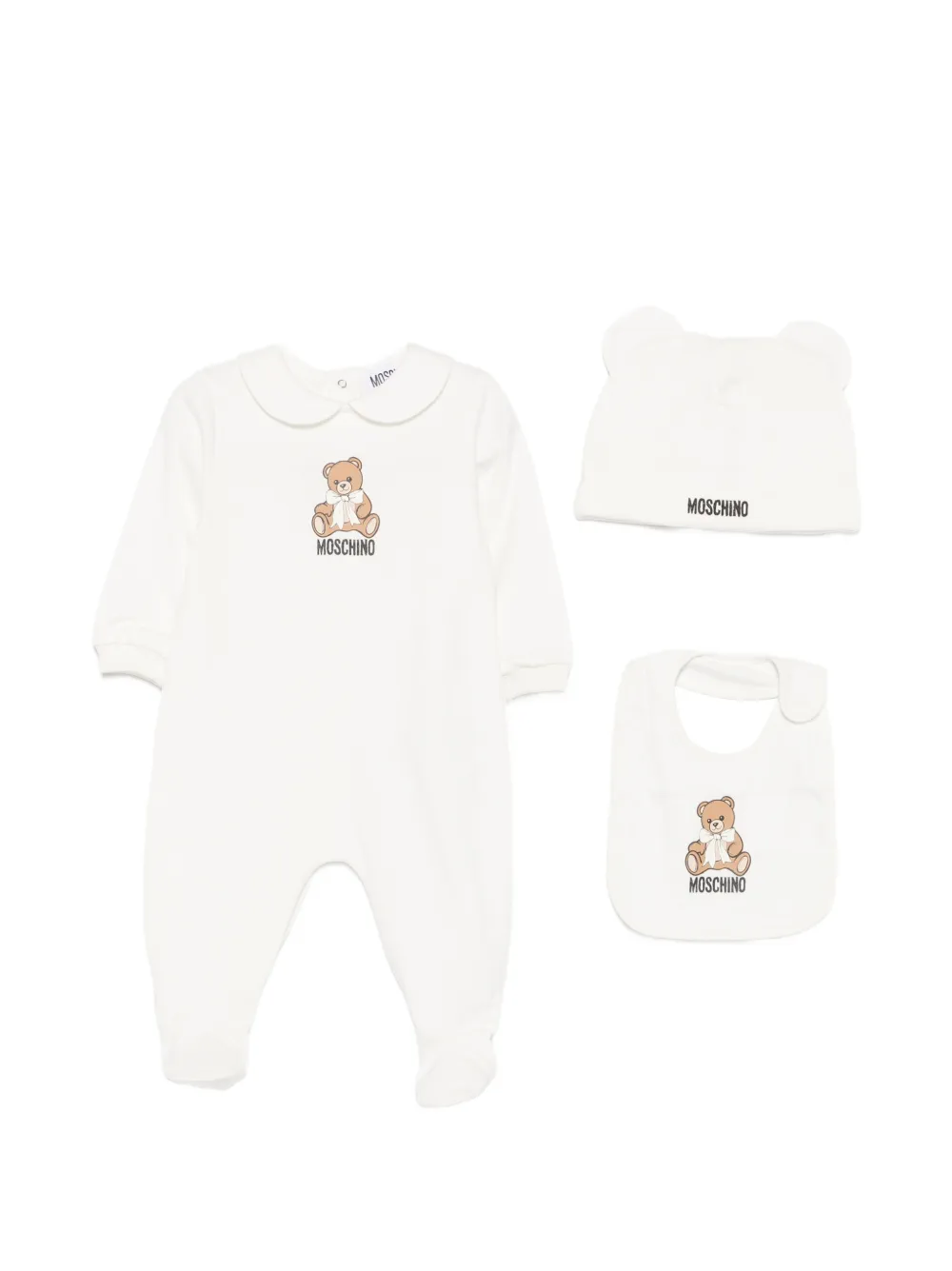 Moschino Kids Teddy Bear babygrow set - Bianco
