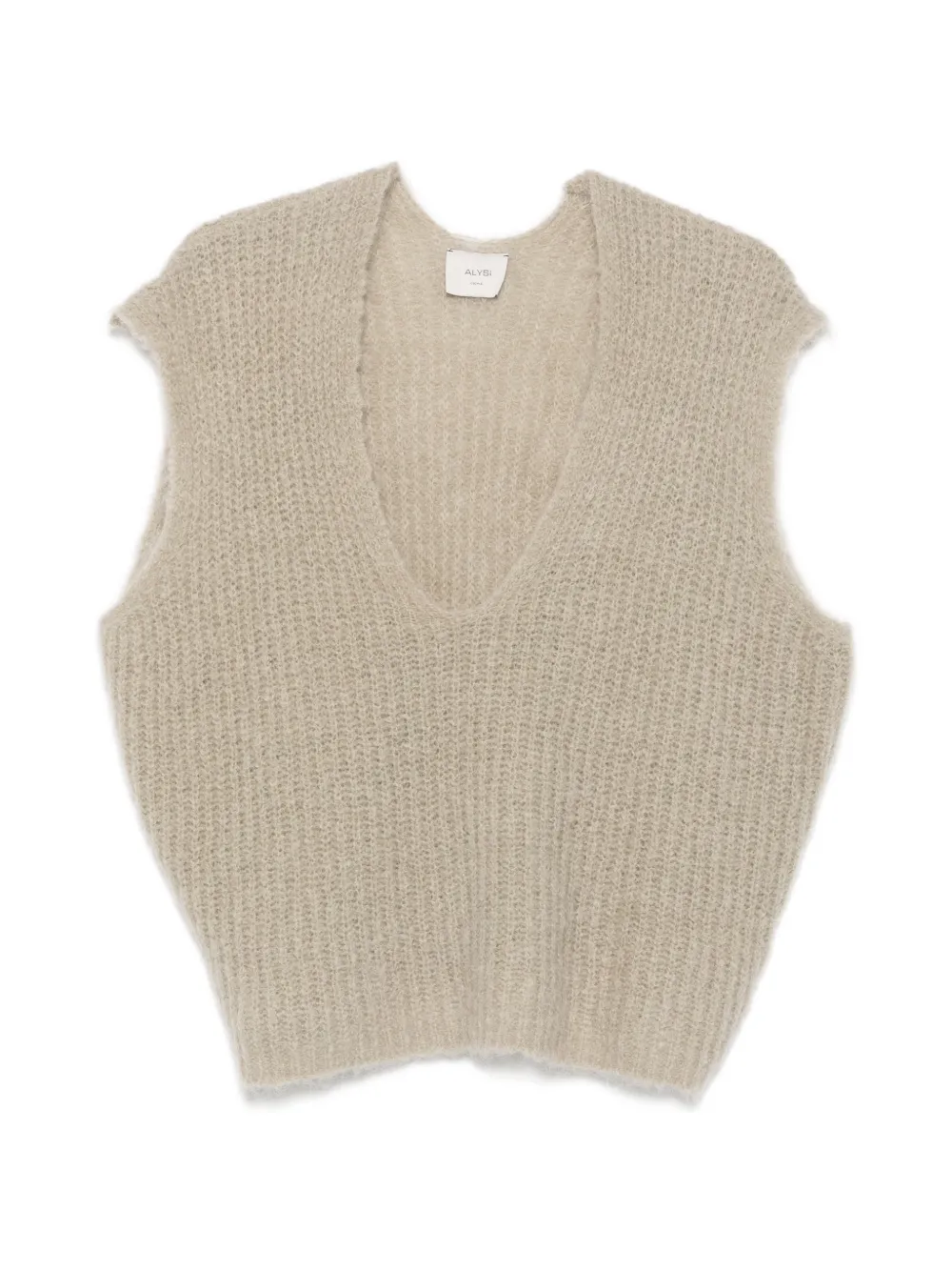 Alysi ribbed-knit V-neck sweater vest - Toni neutri
