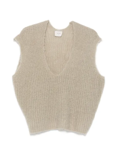 Alysi jersey de canalé con cuello en V