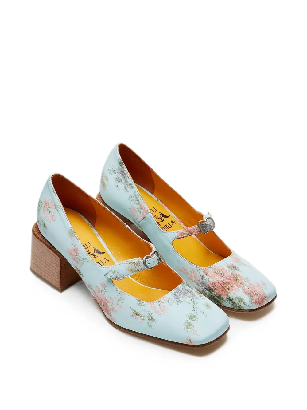 LILI CURIA Ginger pumps met bloemenprint Blauw