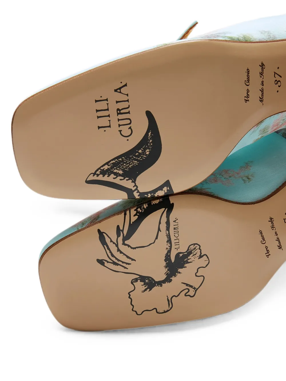 LILI CURIA Ginger pumps met bloemenprint Blauw