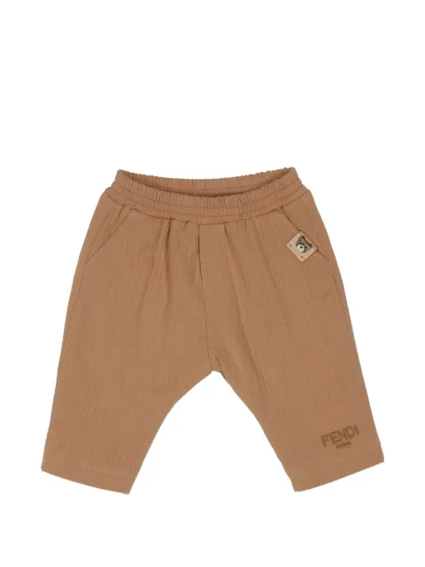 Fendi Kids logo-embroidered trousers