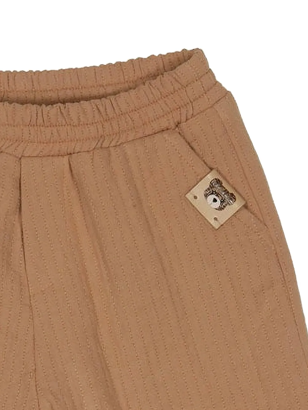 Fendi Kids Broek met geborduurd logo Beige