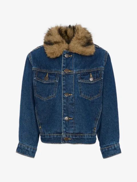 Molo Hiroie Jeansjacke mit Kragen aus Faux Fur