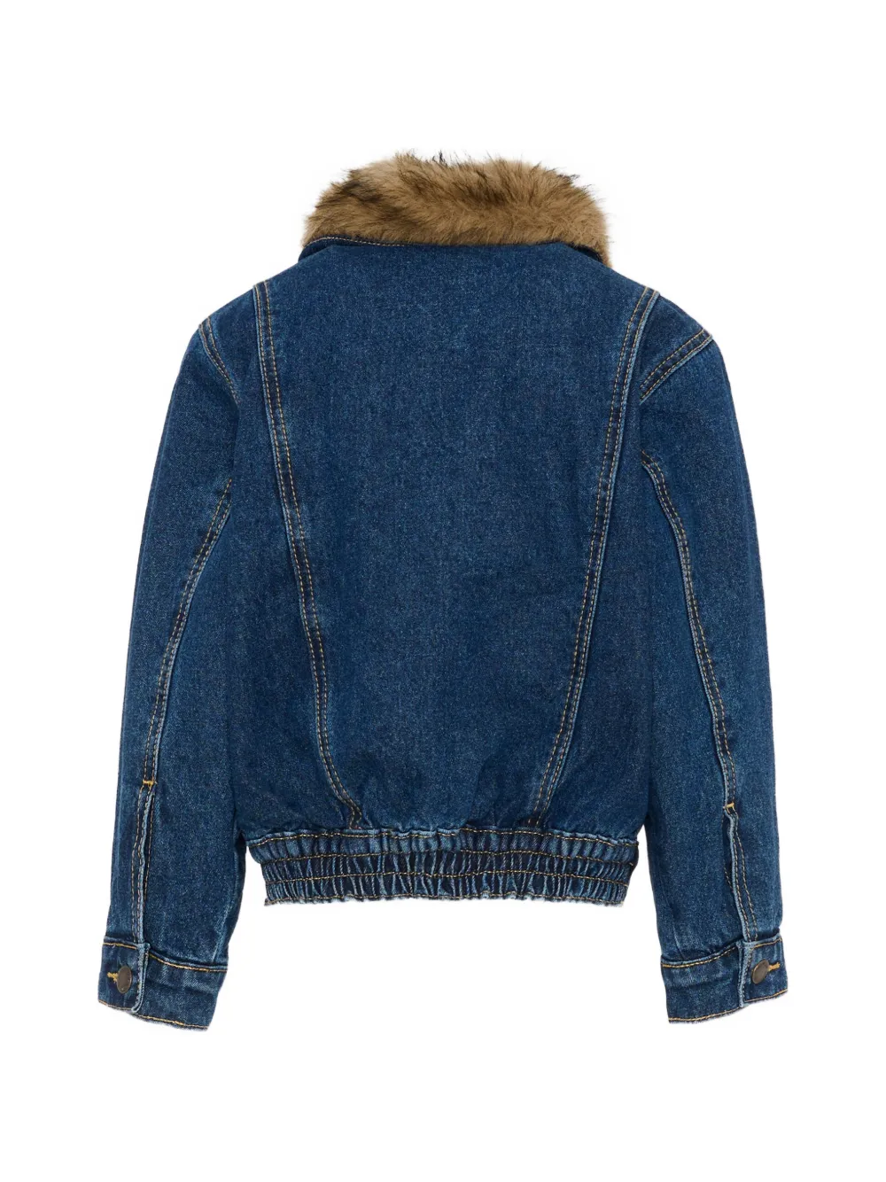 Molo Hiroie denim jack met kraag van imitatiebont Blauw