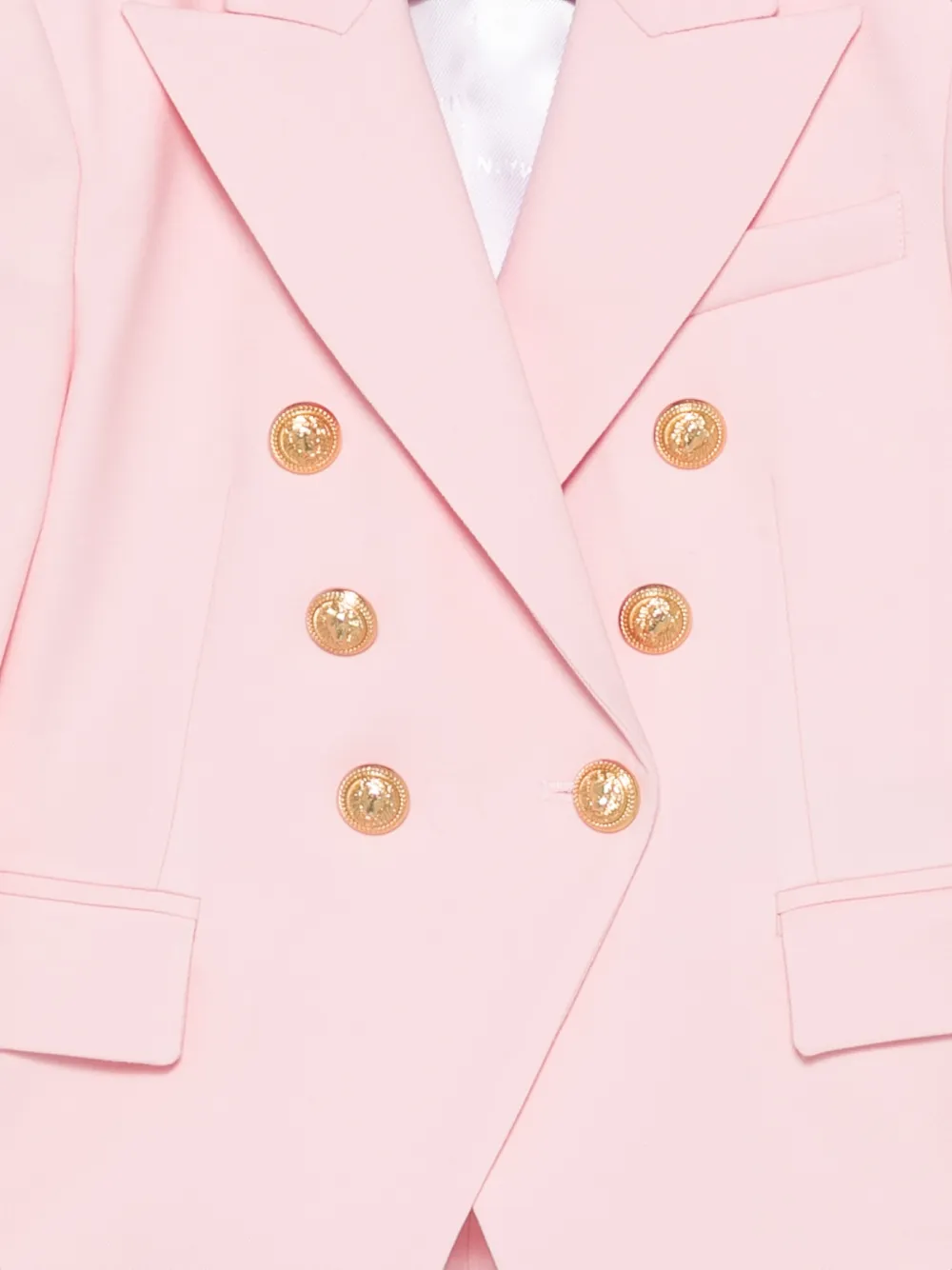 Balmain Kids Blazer met dubbele rij knopen Roze