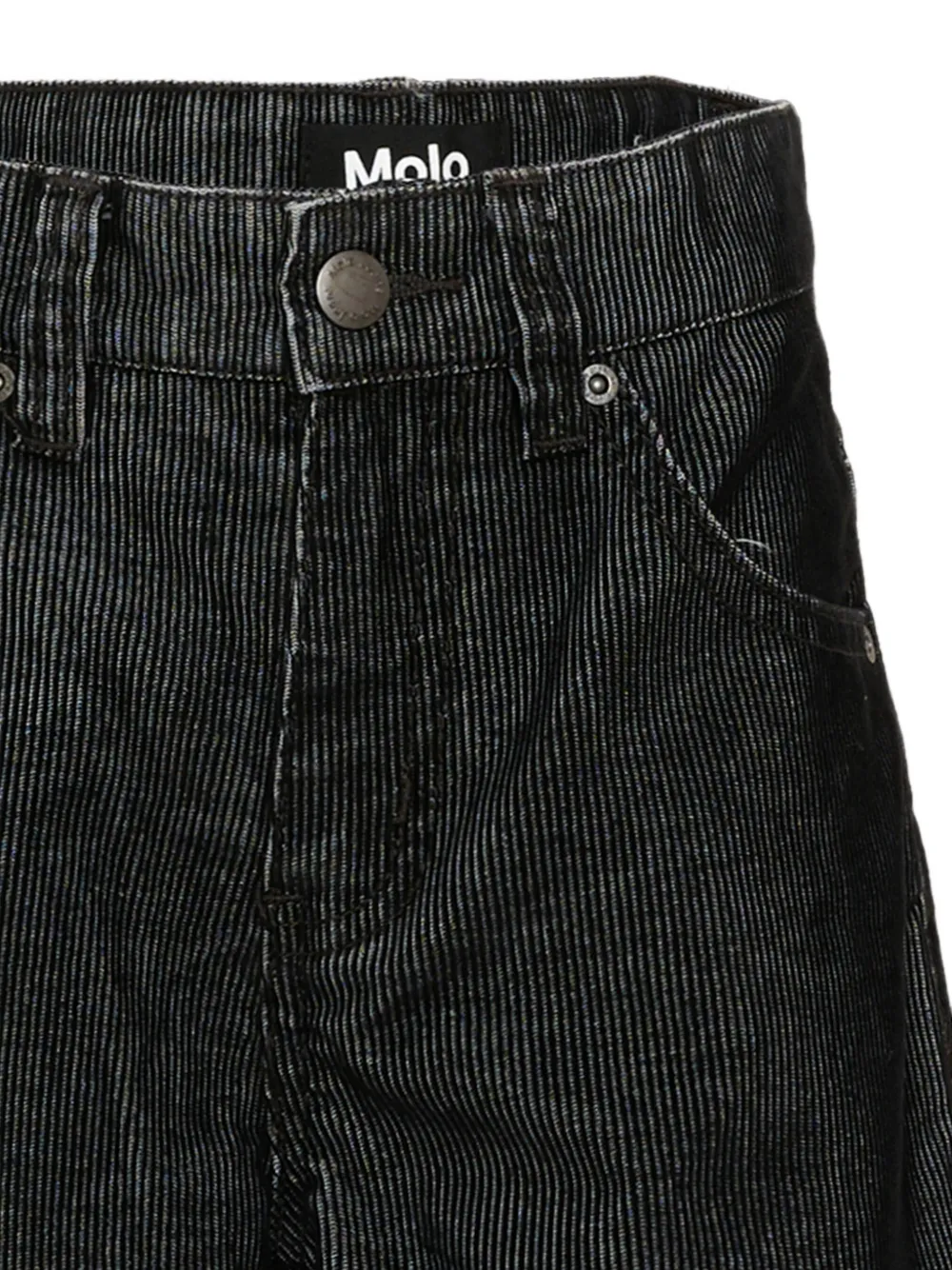 Molo Aska straight broek met ribfluwelen-effect Zwart