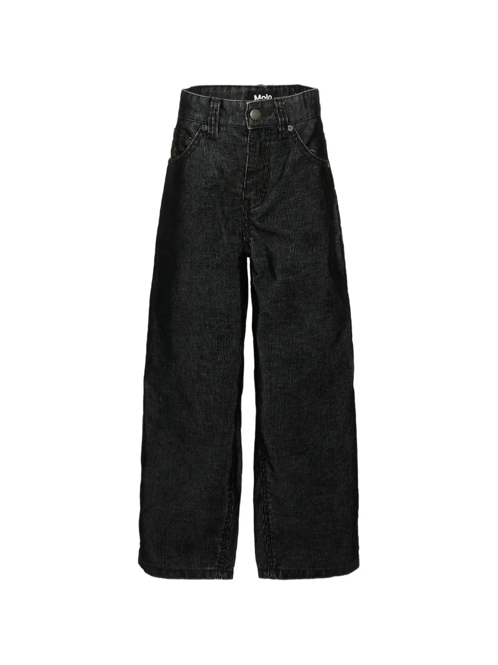 Molo Aska corduroy-effect straight-leg trousers - Nero
