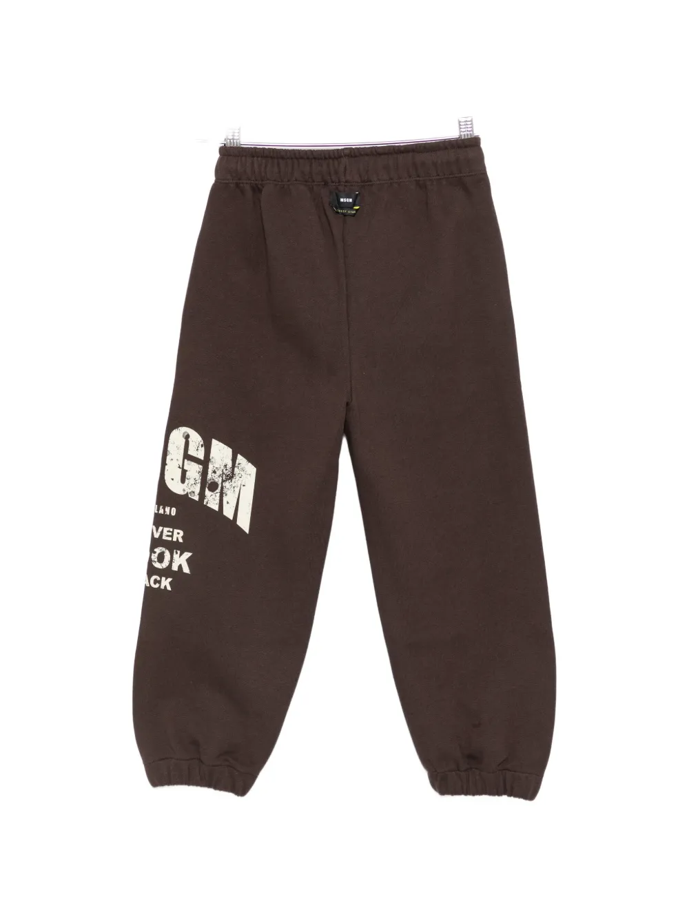 MSGM Kids Trainingsbroek met logoprint Bruin