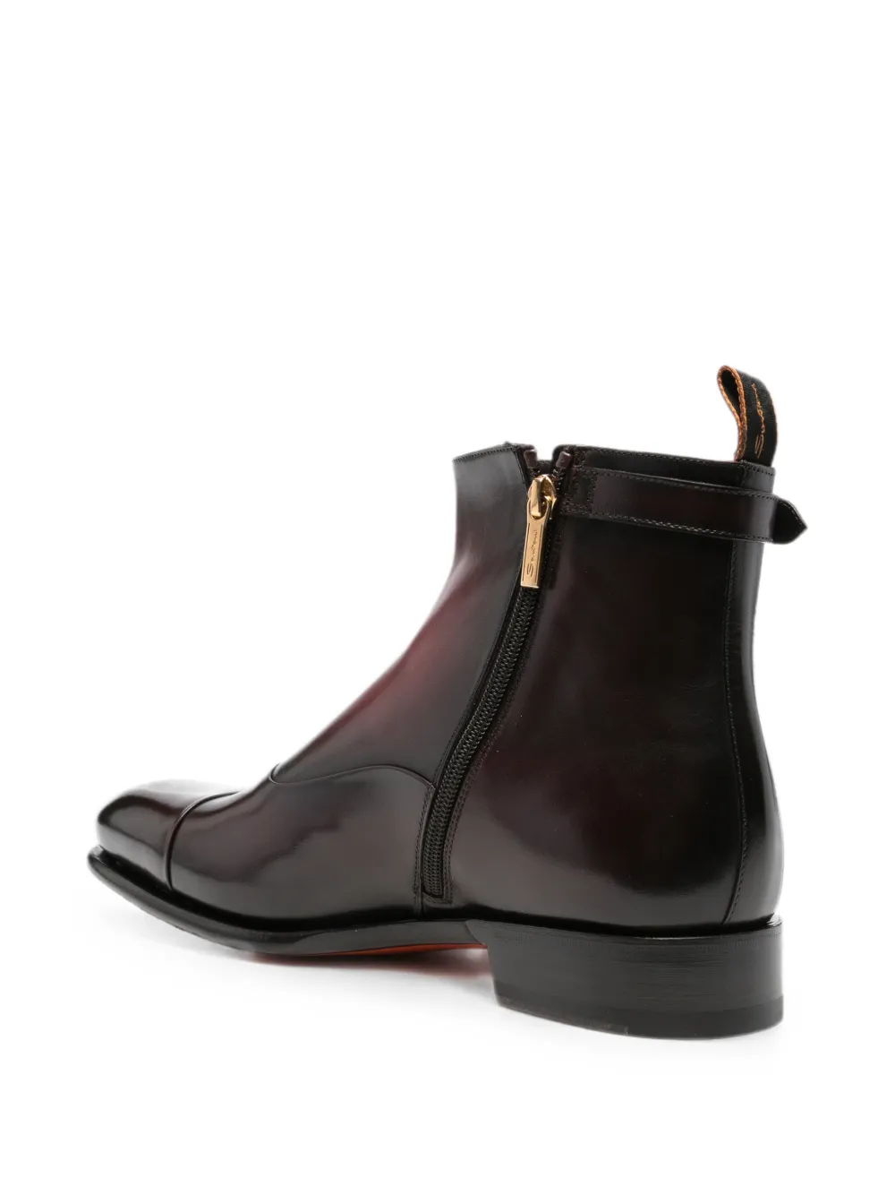 Santoni buckle-detail zip-fastening boots Bruin