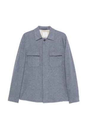 Sacai Striped Overshirt | Blue | FARFETCH