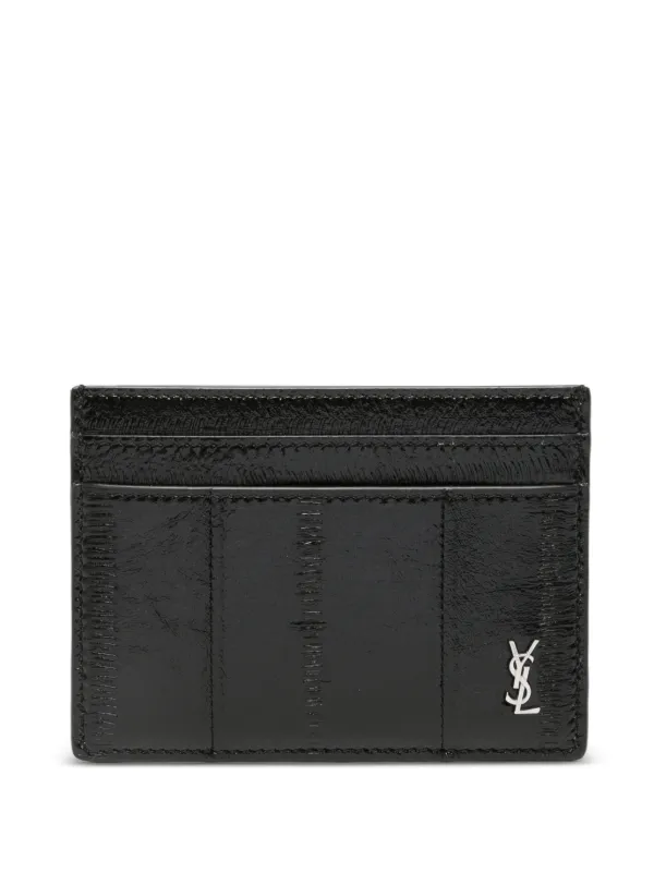 Saint Laurent Logo-plaque Wallet in Black