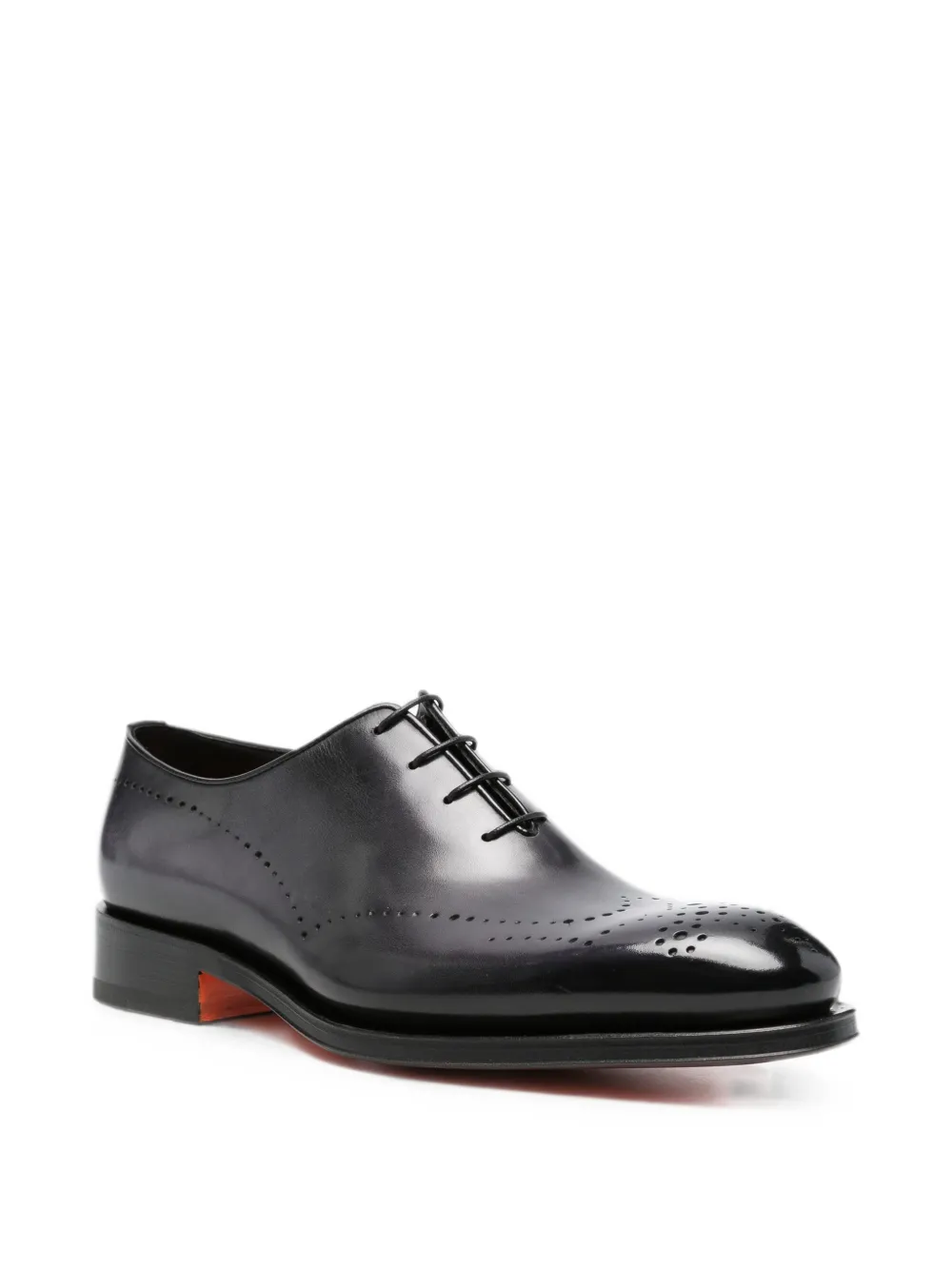 Santoni Leren Oxford schoenen Blauw