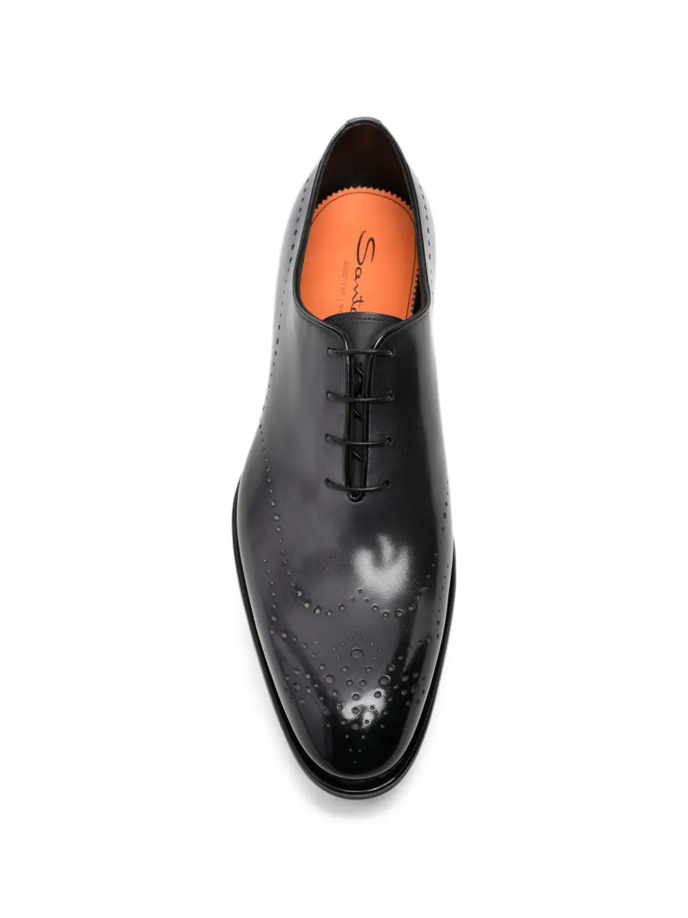 Santoni Leren Oxford schoenen Blauw