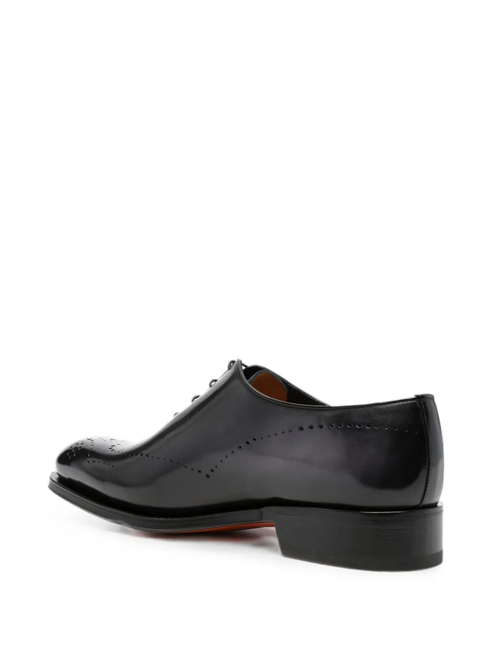Santoni Leren Oxford schoenen Blauw