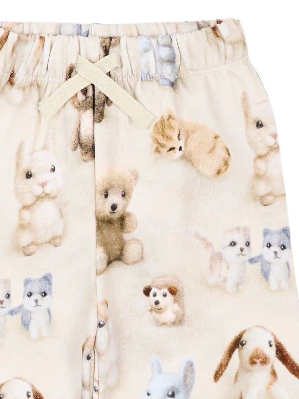 Molo Simeon trainingsbroek met dierenprint Beige