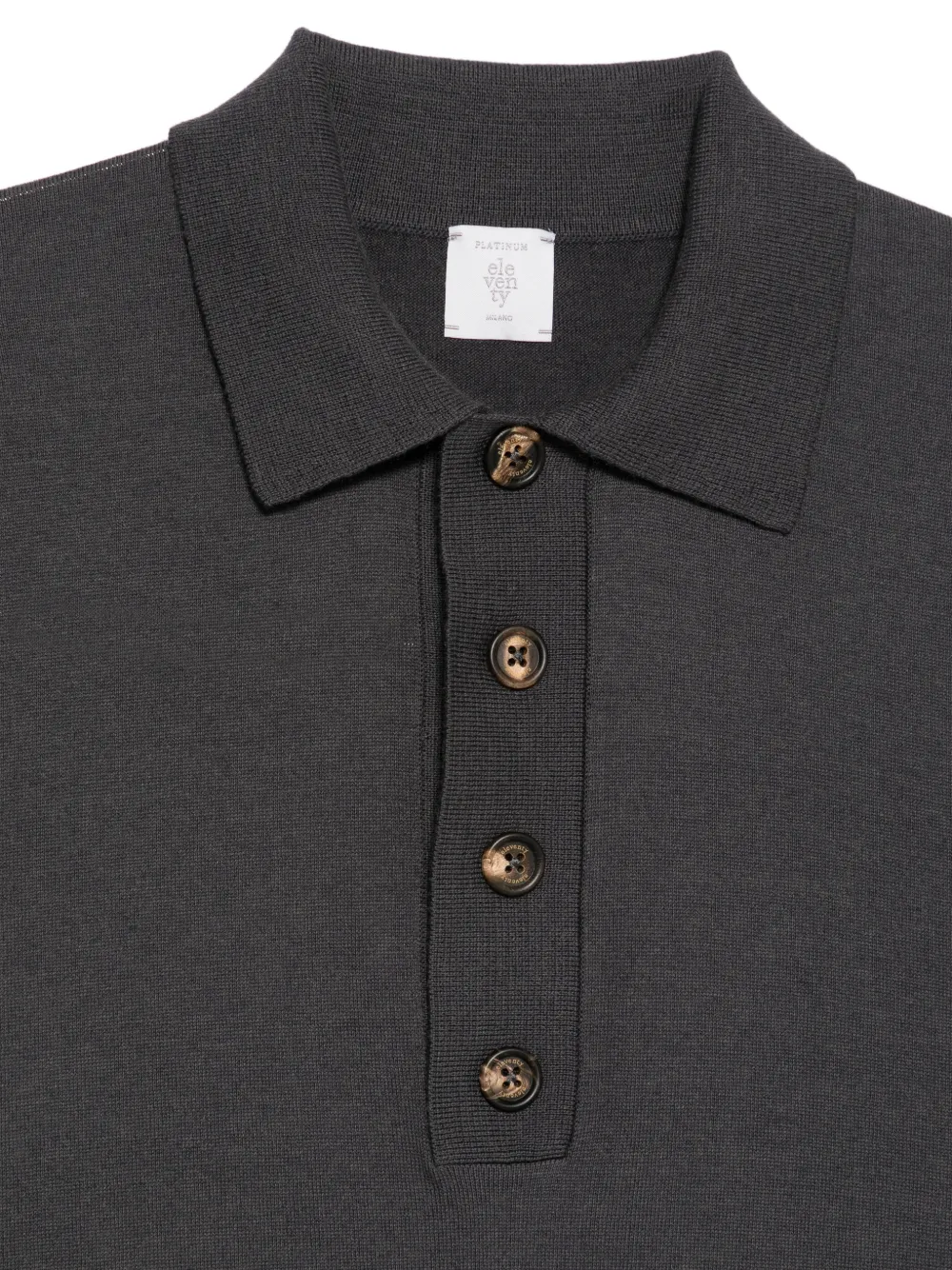 Eleventy Poloshirt met lange mouwen Grijs
