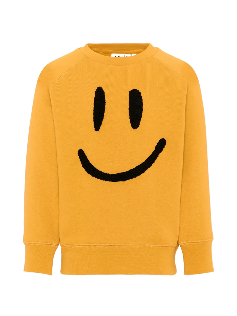 Molo Mike smile-patch raglan-sleeve sweater - Giallo
