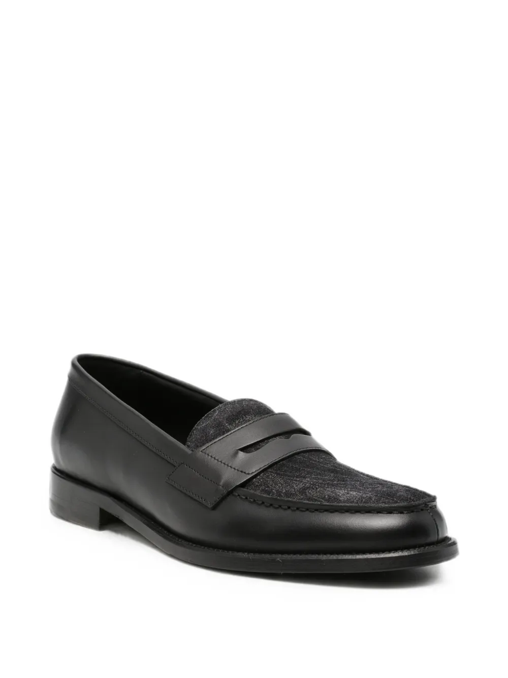 ETRO paisley-print loafers Zwart