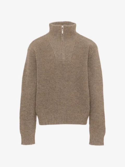 Molo Gretta half-zip ribbed-knit jumper