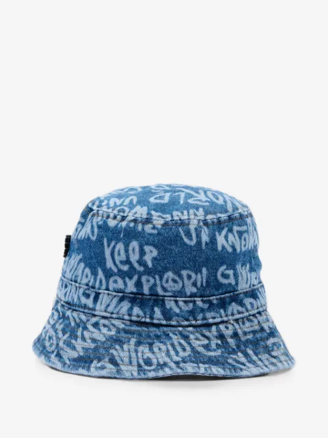 Molo Siks graffiti-print denim bucket hat
