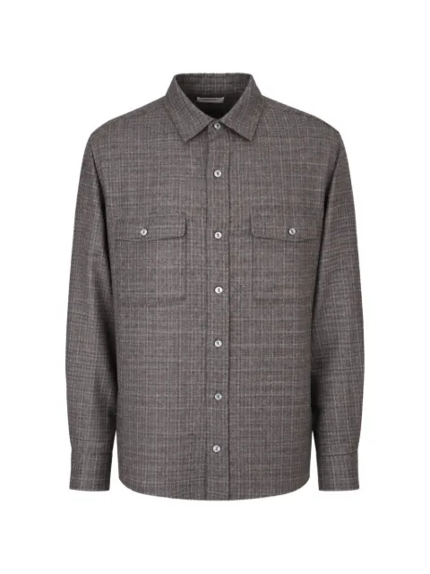 Agnona check-pattern wool-blend shirt