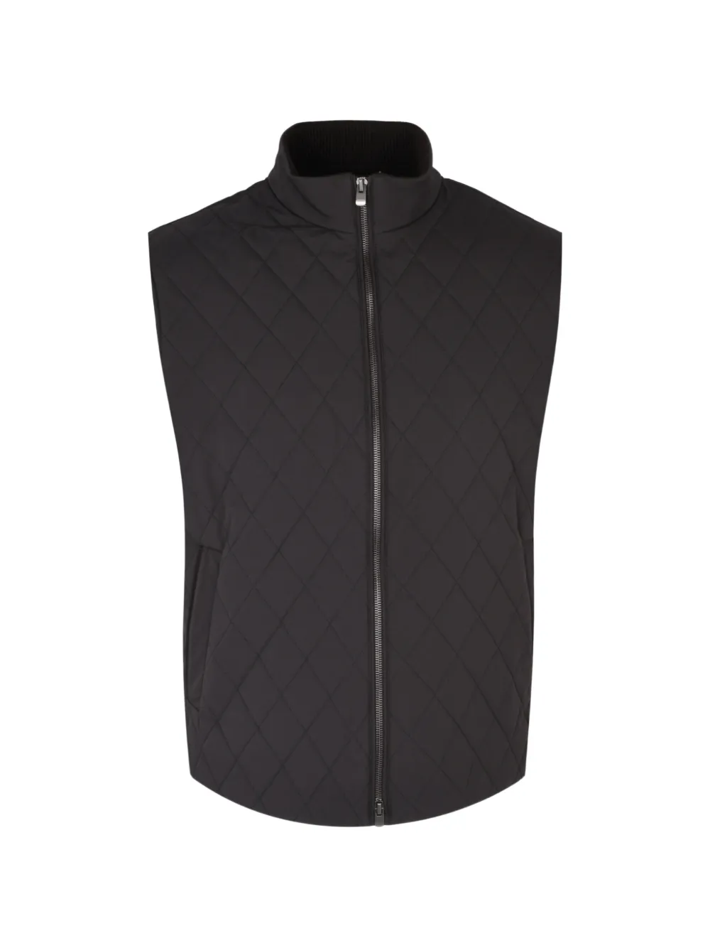 Agnona quilted high-neck gilet - Nero