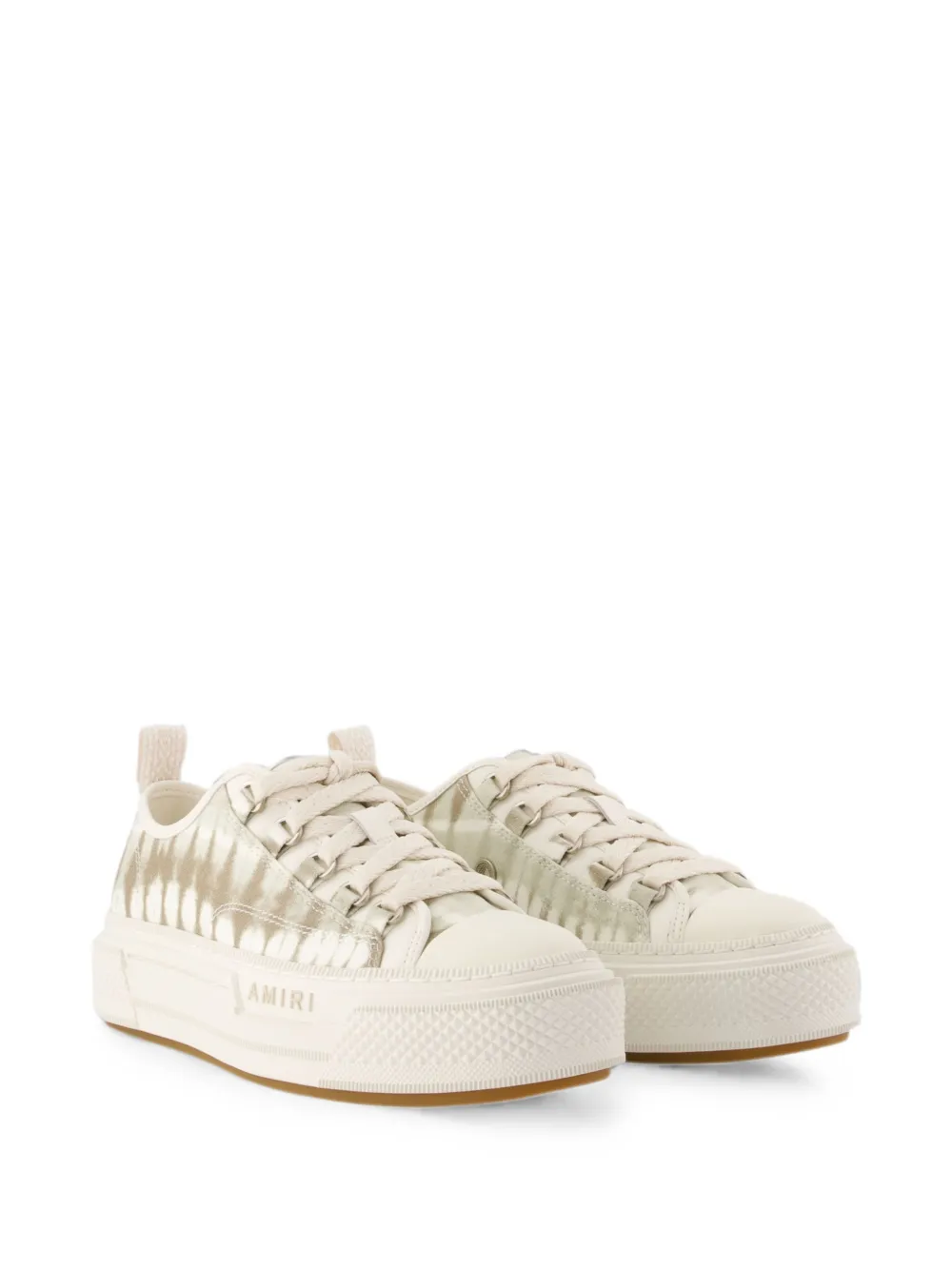 AMIRI Court tie-dye lace-up sneakers Beige